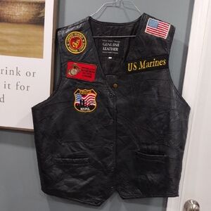 Genuine Leather Black Vest